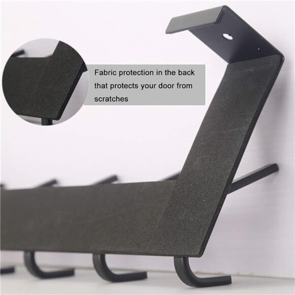 Over The Door Hooks Door Hanger,Over The Door Towel Rack with 6 Hooks - Picture 5 of 7